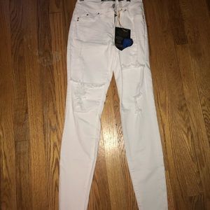 white ripped jeans